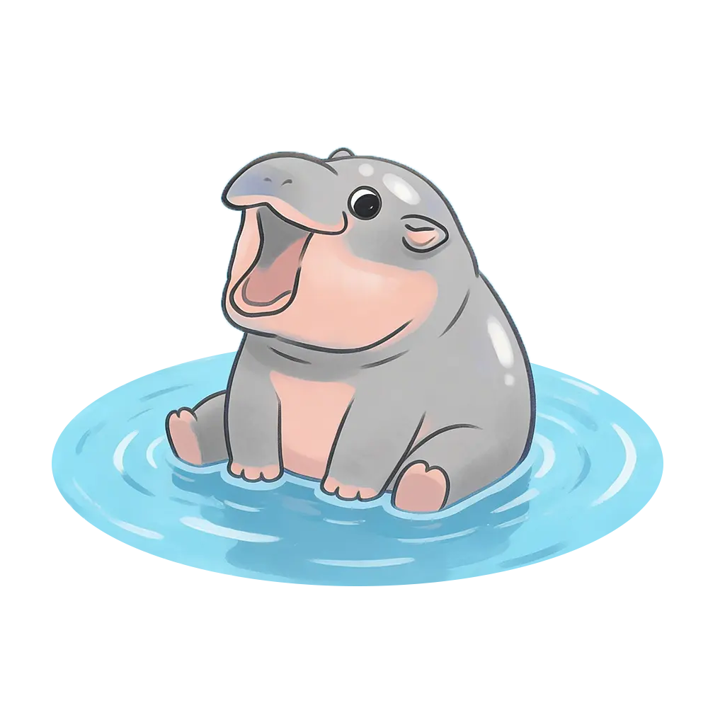 MooDaeng sitting in water